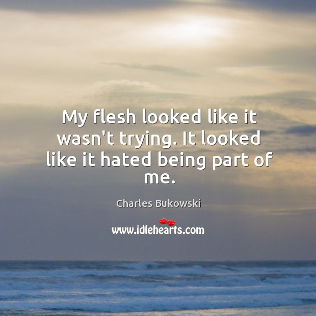 My flesh looked like it wasn’t trying. It looked like it hated being part of me. Image