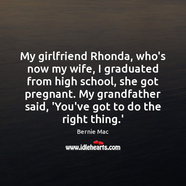 My girlfriend Rhonda, who’s now my wife, I graduated from high school, Image
