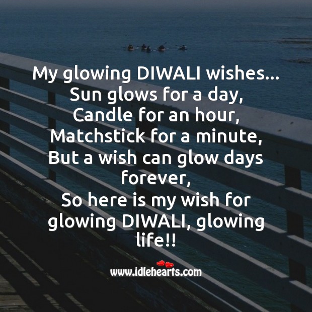 My glowing diwali wishes Diwali Messages Image