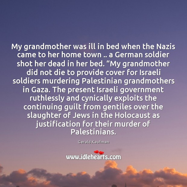 My grandmother was ill in bed when the Nazis came to her Image