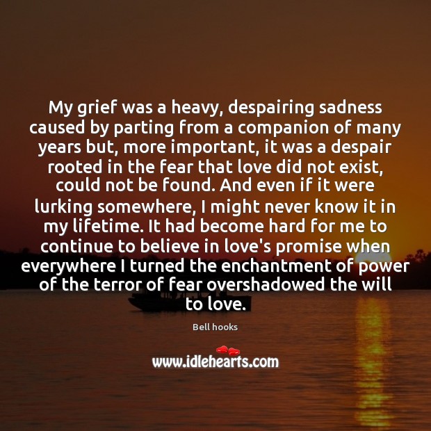 My grief was a heavy, despairing sadness caused by parting from a Promise Quotes Image