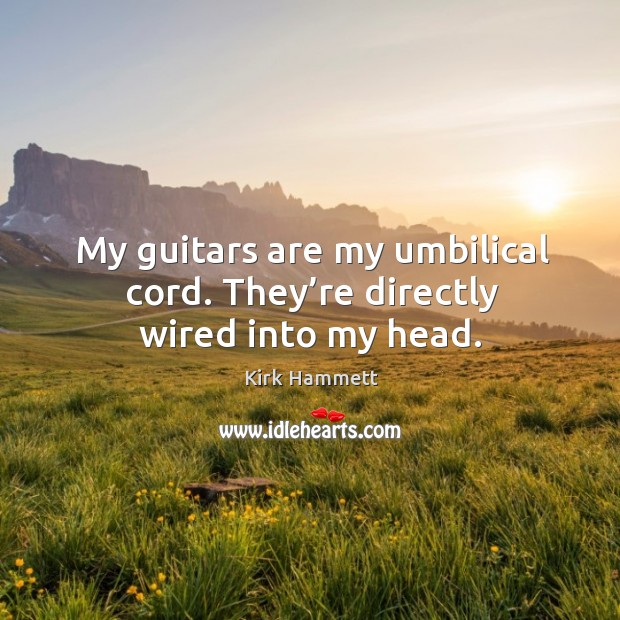 My guitars are my umbilical cord. They’re directly wired into my head. 