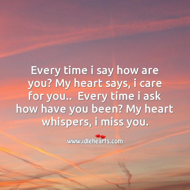 My heart whispers, I miss you. Love Messages Image