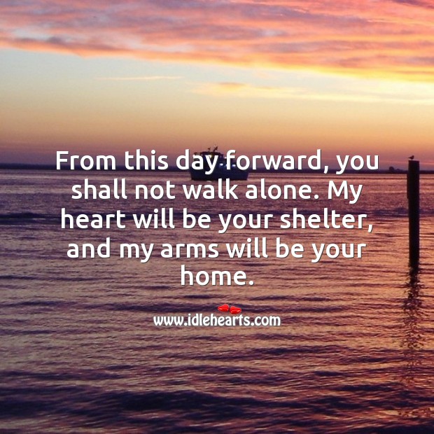 My heart will be your shelter Love Messages Image