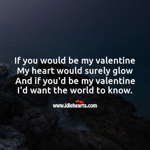 My heart would surely glow Valentine’s Day Messages Image