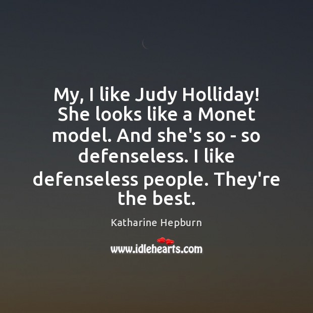 My, I like Judy Holliday! She looks like a Monet model. And Image