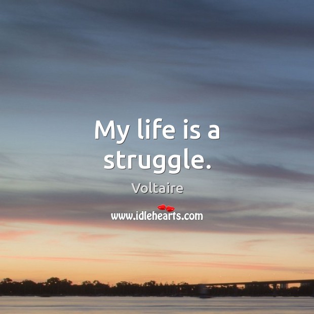 My life is a struggle. Image