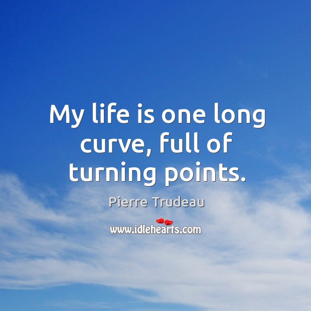 My life is one long curve, full of turning points. Image