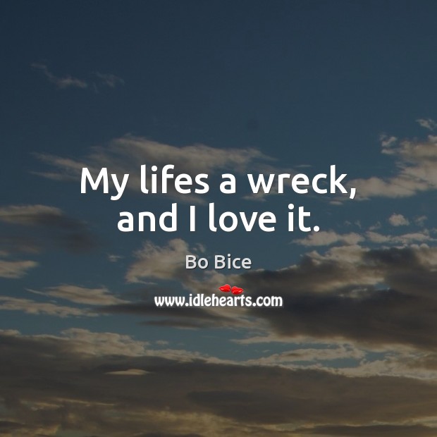 My lifes a wreck, and I love it. Image