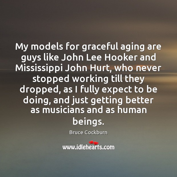 My models for graceful aging are guys like John Lee Hooker and Image
