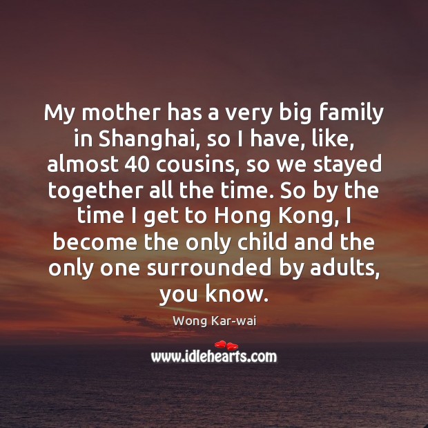 My mother has a very big family in Shanghai, so I have, Image