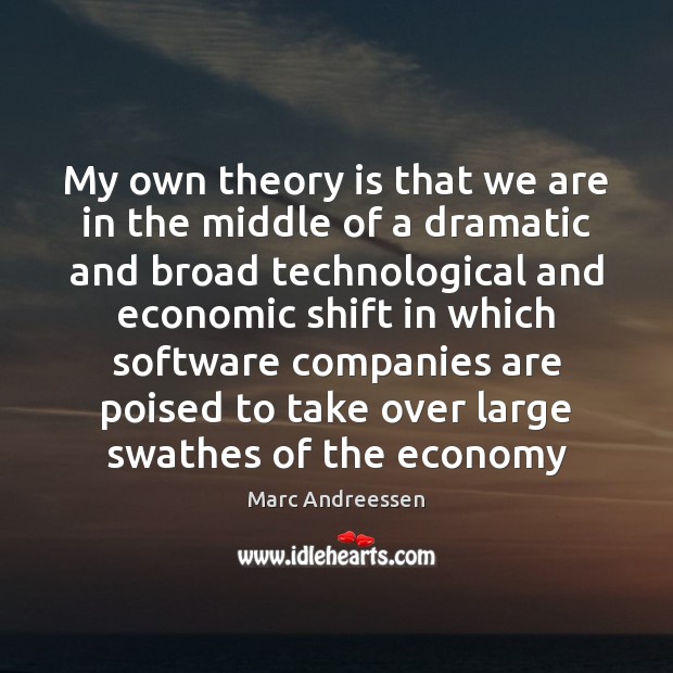 My own theory is that we are in the middle of a Marc Andreessen Picture Quote
