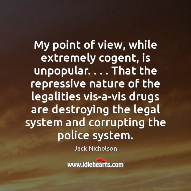 My point of view, while extremely cogent, is unpopular. . . . That the repressive Nature Quotes Image