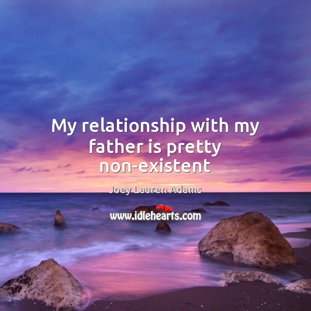 My relationship with my father is pretty non-existent Father Quotes Image