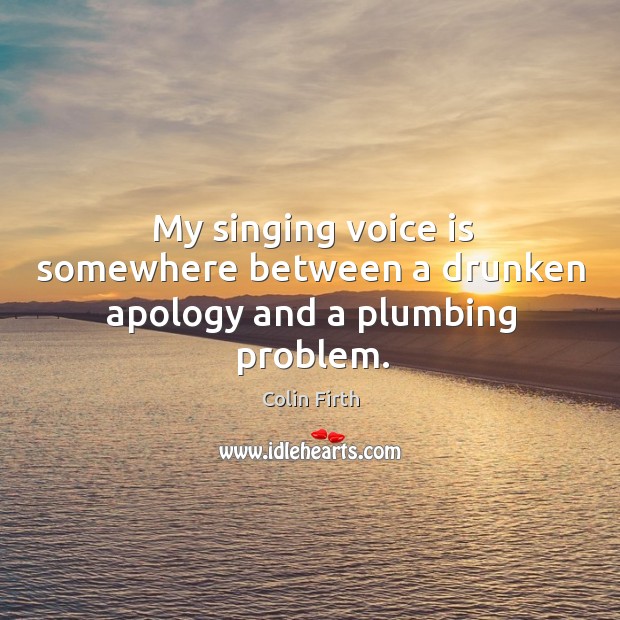 My singing voice is somewhere between a drunken apology and a plumbing problem. Image