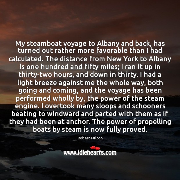 My steamboat voyage to Albany and back, has turned out rather more Image