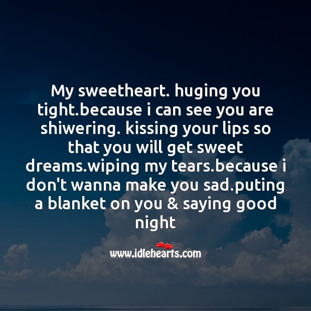 My sweetheart. Good Night Messages Image