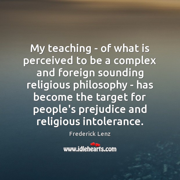 My teaching – of what is perceived to be a complex and Image