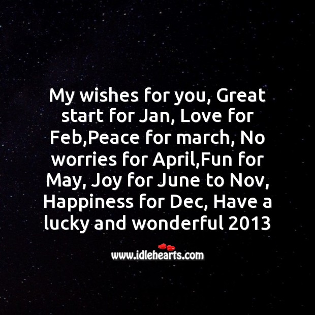 My wishes for you Happy New Year Messages Image