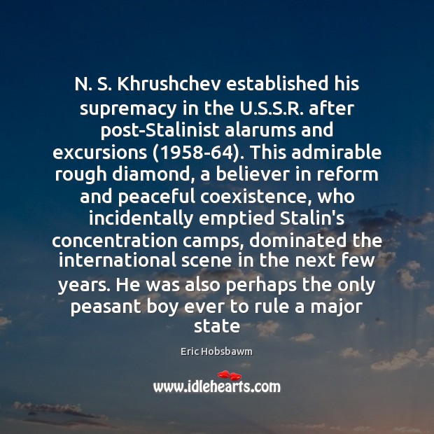 N. S. Khrushchev established his supremacy in the U.S.S.R. Coexistence Quotes Image