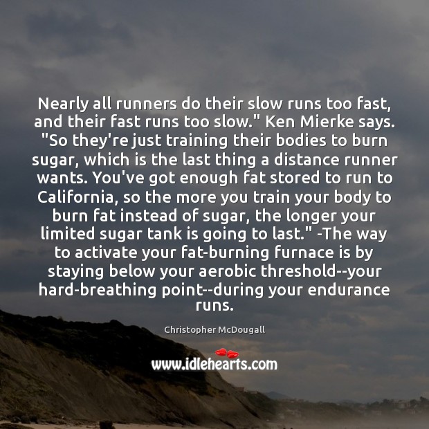 Nearly all runners do their slow runs too fast, and their fast Image