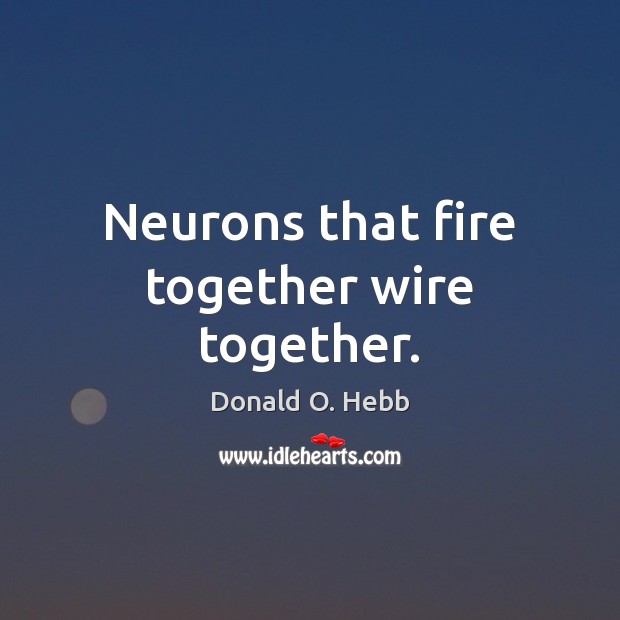 Neurons that fire together wire together. Image