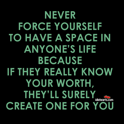 Never force yourself to have a space in Image