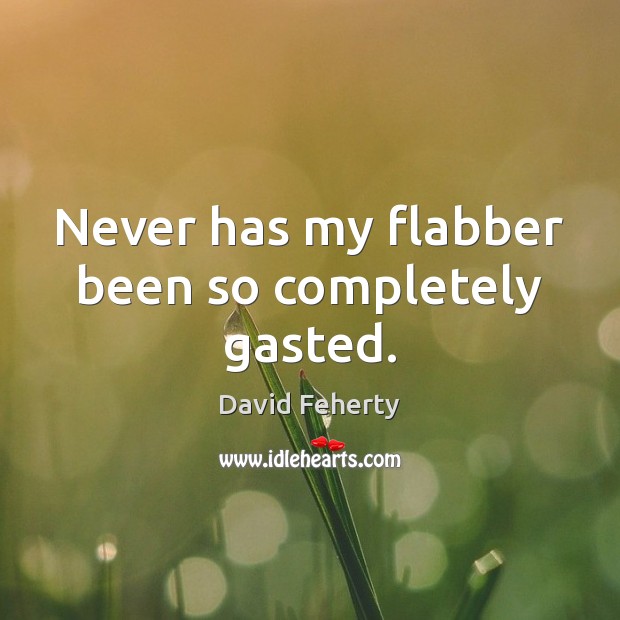 Never has my flabber been so completely gasted. David Feherty Picture Quote