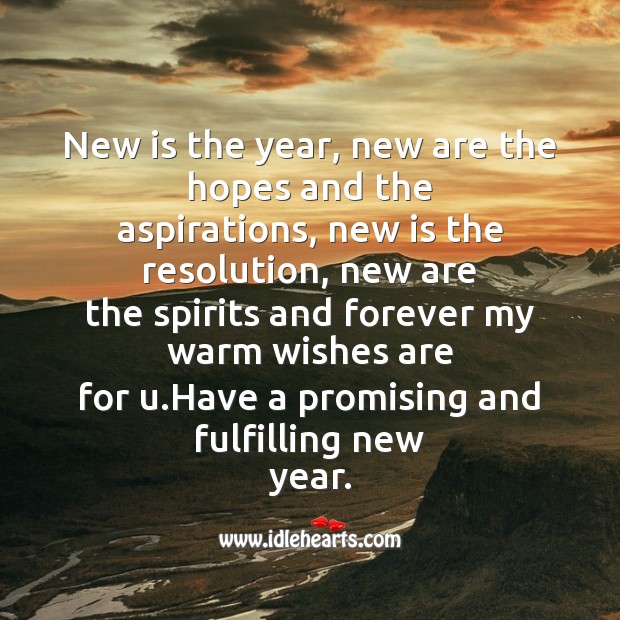 New is the year, new are the hopes Image