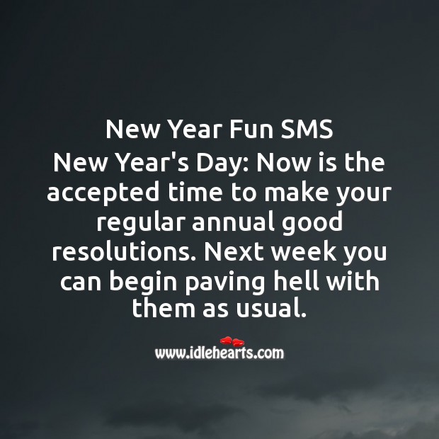 New year funny message Image