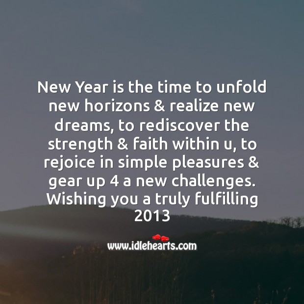 New year is the time to unfold new horizons Image