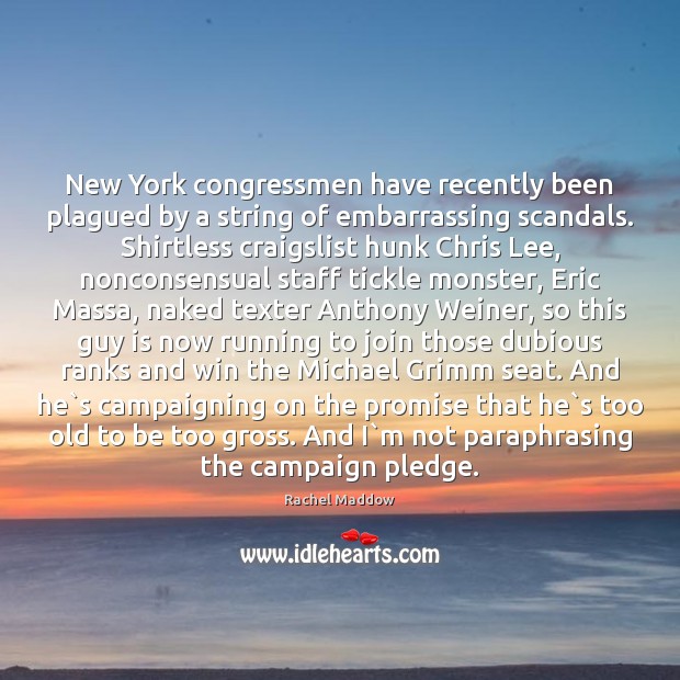 New York congressmen have recently been plagued by a string of embarrassing Promise Quotes Image