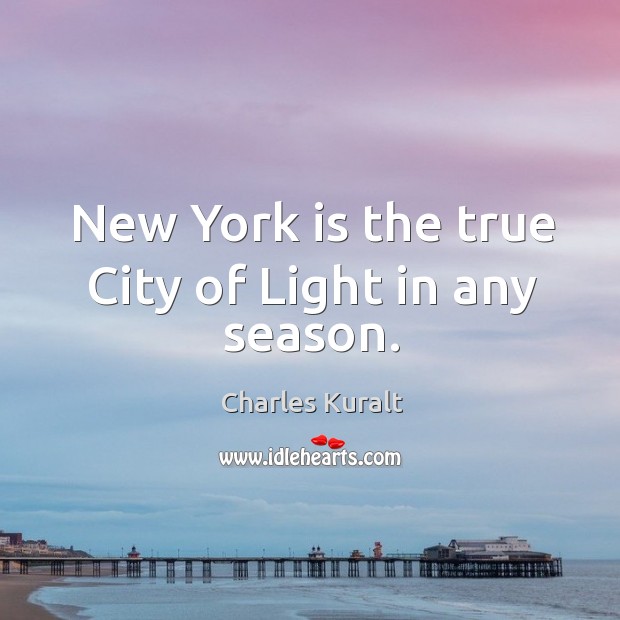 New York is the true City of Light in any season. Image