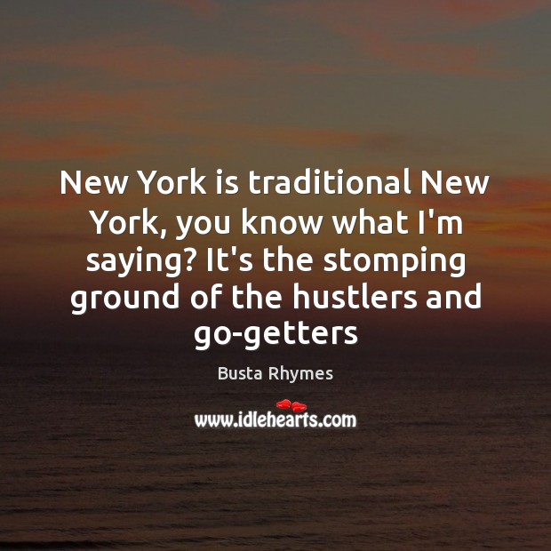 New York is traditional New York, you know what I’m saying? It’s Busta Rhymes Picture Quote