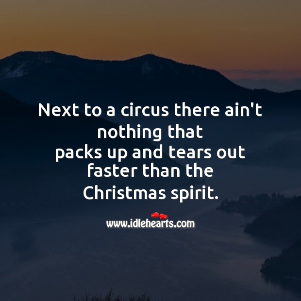Next to a circus Christmas Messages Image