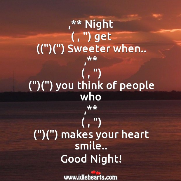 Night  get sweeter Good Night Messages Image