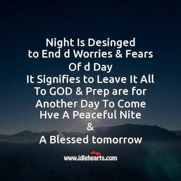 Night is desinged Good Night Messages Image