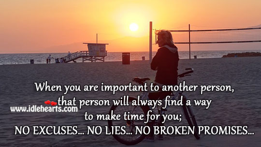 No excuses… no lies… no broken promises… Image