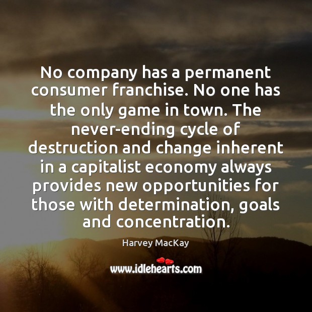 No company has a permanent consumer franchise. No one has the only Harvey MacKay Picture Quote