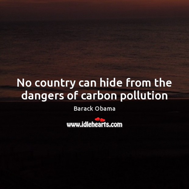 No country can hide from the dangers of carbon pollution Image