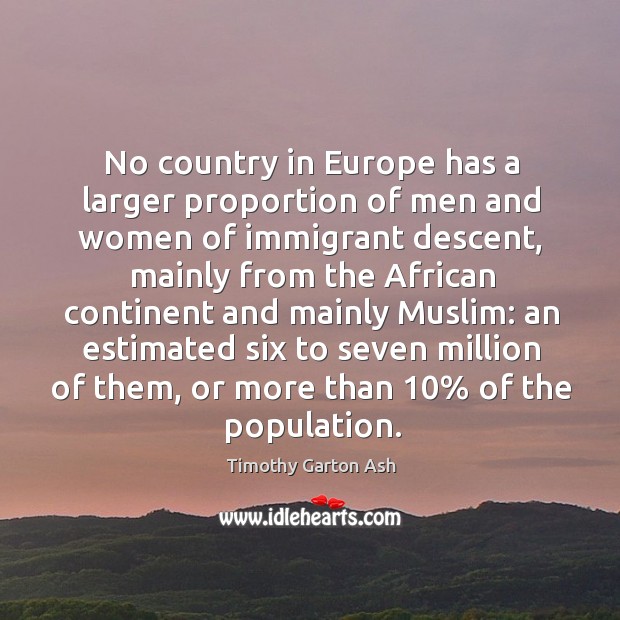 No country in europe has a larger proportion of men and women of immigrant descent Image