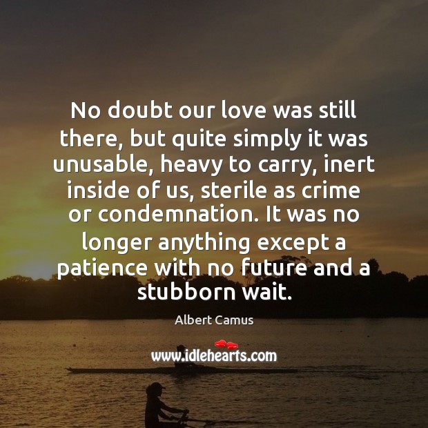 No doubt our love was still there, but quite simply it was Image
