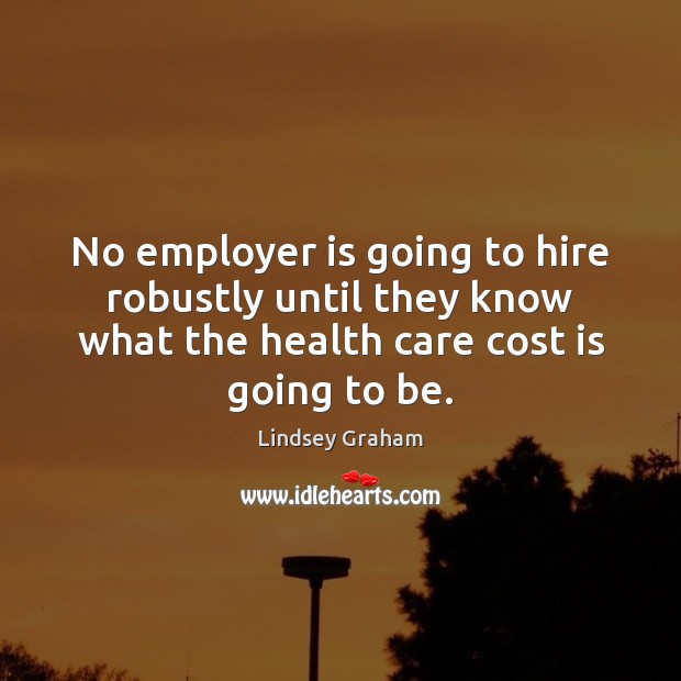 No employer is going to hire robustly until they know what the Image