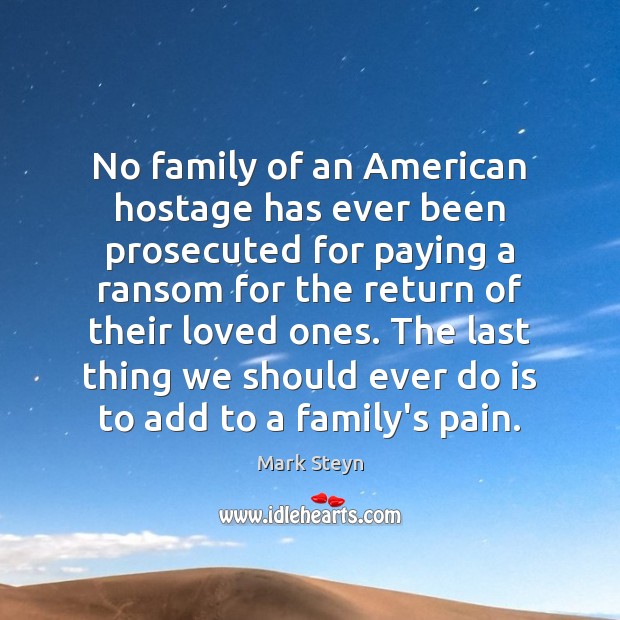 No family of an American hostage has ever been prosecuted for paying Image