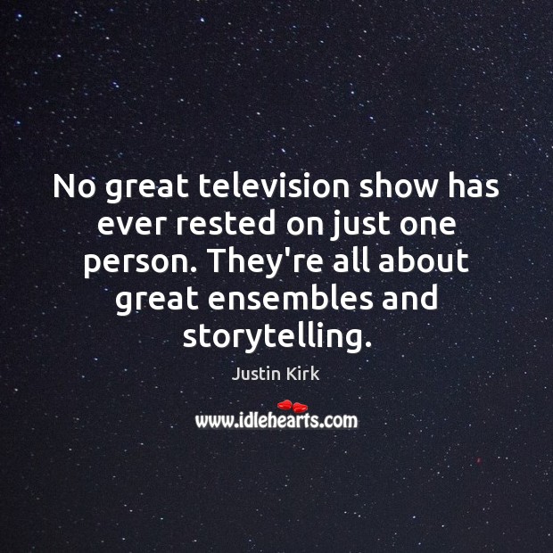 No great television show has ever rested on just one person. They’re Image