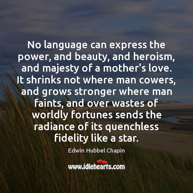 No language can express the power, and beauty, and heroism, and majesty Edwin Hubbel Chapin Picture Quote
