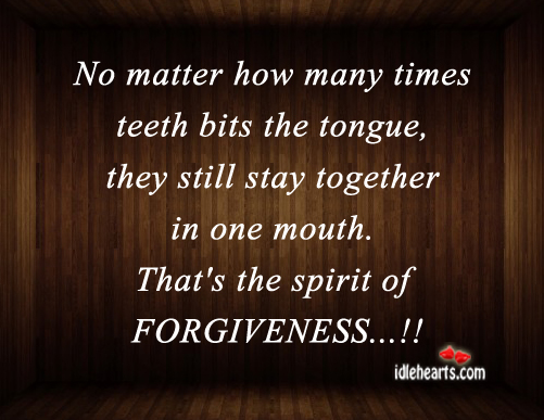 No matter how many times teeth bits the tongue Image