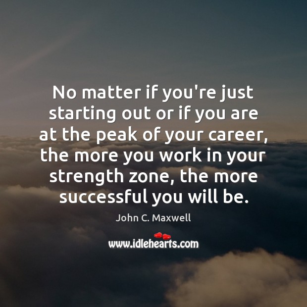 No matter if you’re just starting out or if you are at John C. Maxwell Picture Quote