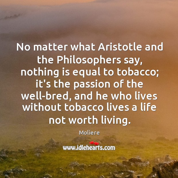 No matter what Aristotle and the Philosophers say, nothing is equal to Moliere Picture Quote