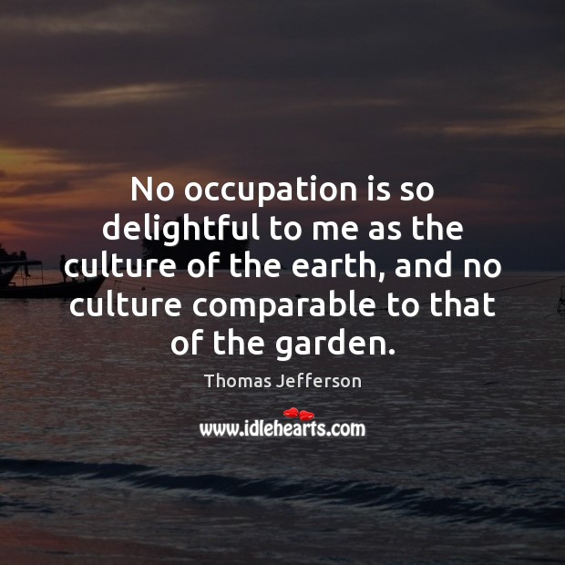 No occupation is so delightful to me as the culture of the Image